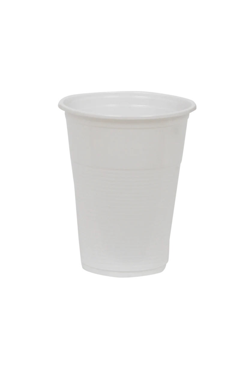 .100 Trinkbecher Ausschankbecher Plastikbecher weiß 0,2 Liter