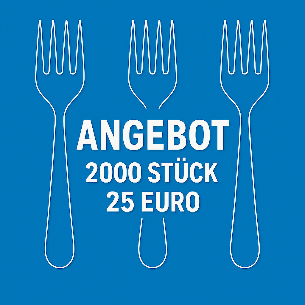 ..2000 Stück Gabeln Plastikbesteck, Glasklar, Mehrwegbesteck