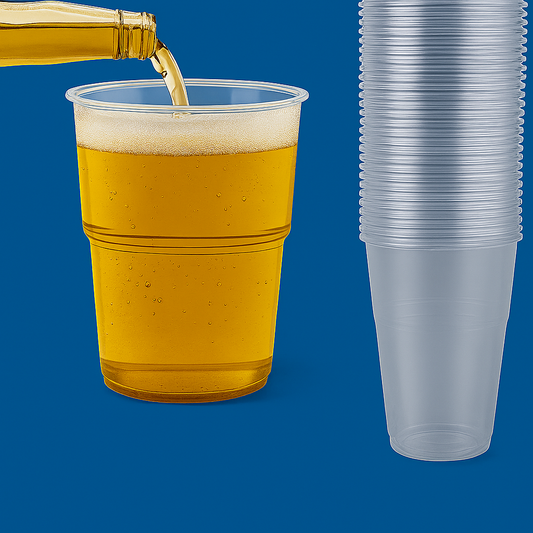 *50 stk. 0.5L Trinkbecher Bierbecher Plastik mehrwegbecher