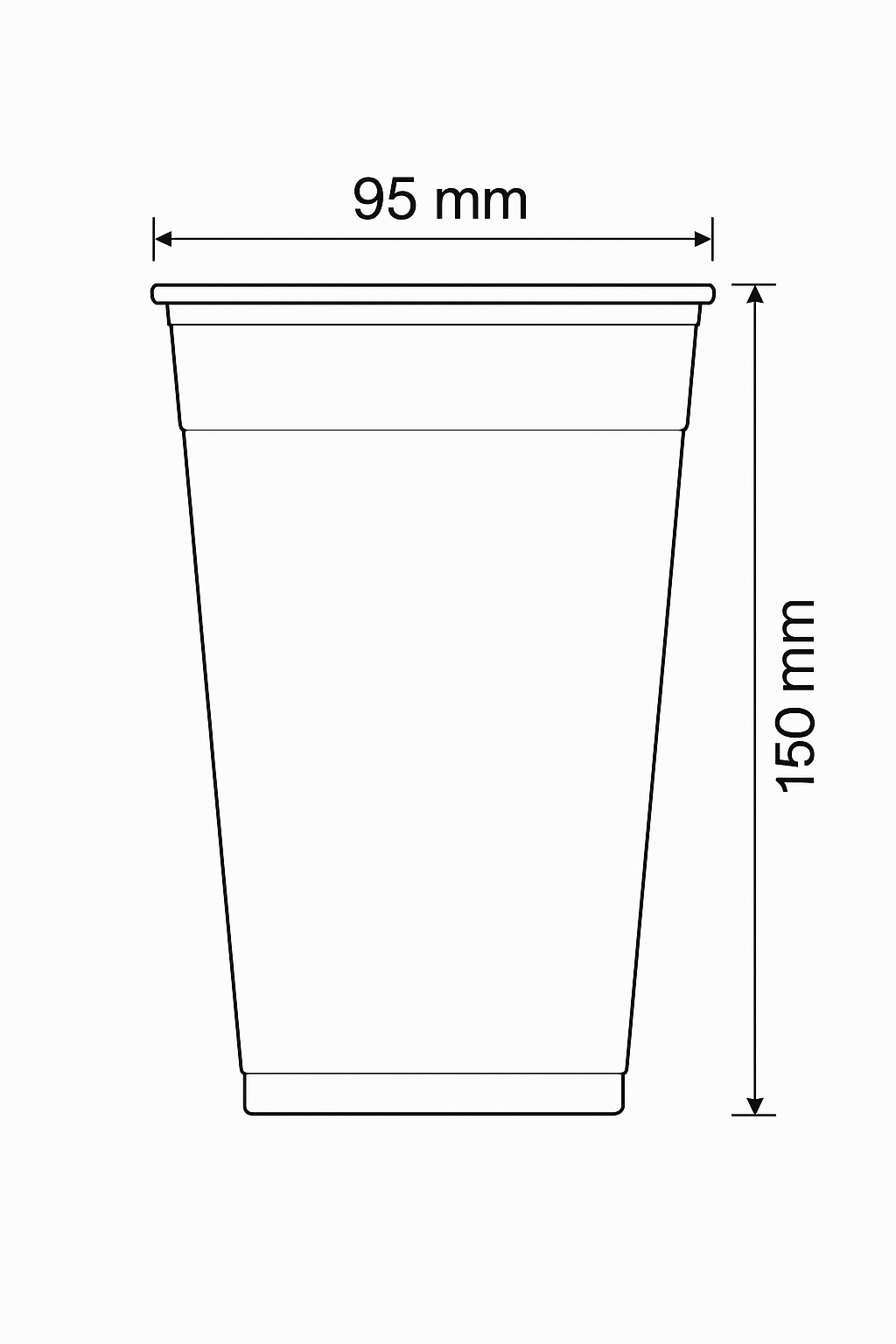*50 stk. 0.5L Trinkbecher Bierbecher Plastik mehrwegbecher
