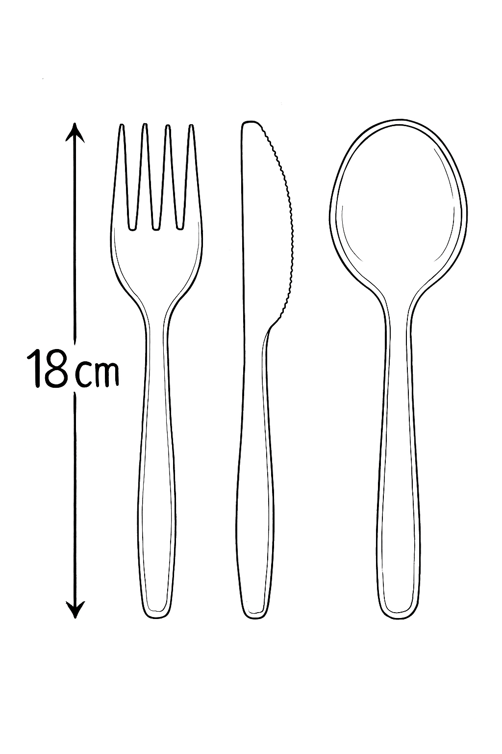 50er Mehrwegbesteck Set Gabeln und Löffel