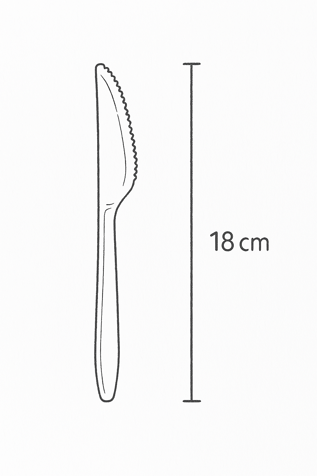 50 Stück Messer Plastikbesteck, Glasklar, Mehrwegbesteck