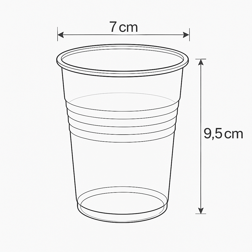 100 Trinkbecher Ausschankbecher Plastikbecher glasklar 0,2 Liter