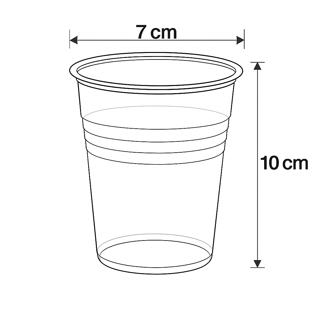 .100 Trinkbecher Ausschankbecher Plastikbecher weiß 0,2 Liter