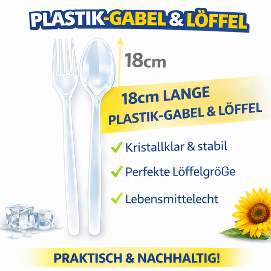 50er Mehrwegbesteck Set Gabeln und Löffel 🚚 Versand mit GLS: 5,90 € deutschlandweit