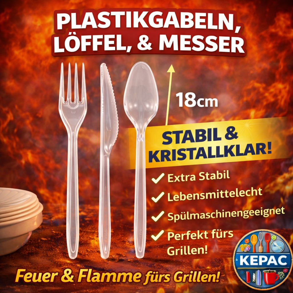 150er Set Mehrwegbesteck Gabeln, Messer, Löffel 🚚 Versand mit GLS: 5,90 € deutschlandweit