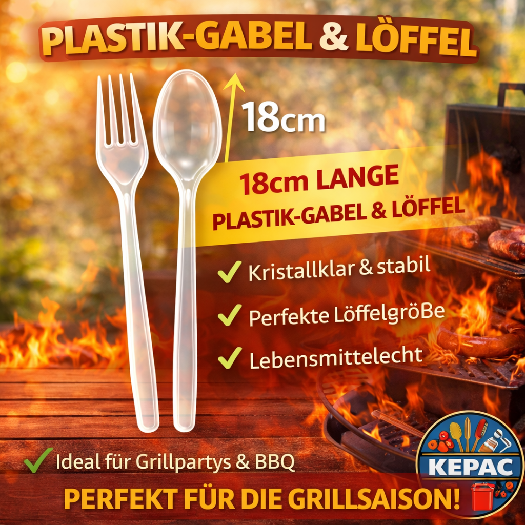 50er Mehrwegbesteck Set Gabeln und Löffel 🚚 Versand mit GLS: 5,90 € deutschlandweit