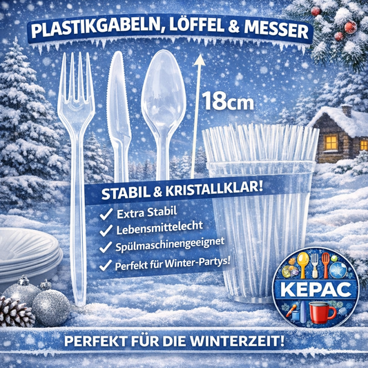 150er Set Mehrwegbesteck Gabeln, Messer, Löffel 🚚 Versand mit GLS: 5,90 € deutschlandweit