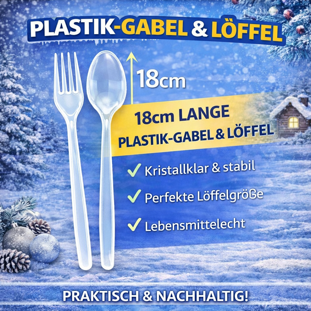 50er Mehrwegbesteck Set Gabeln und Löffel 🚚 Versand mit GLS: 5,90 € deutschlandweit