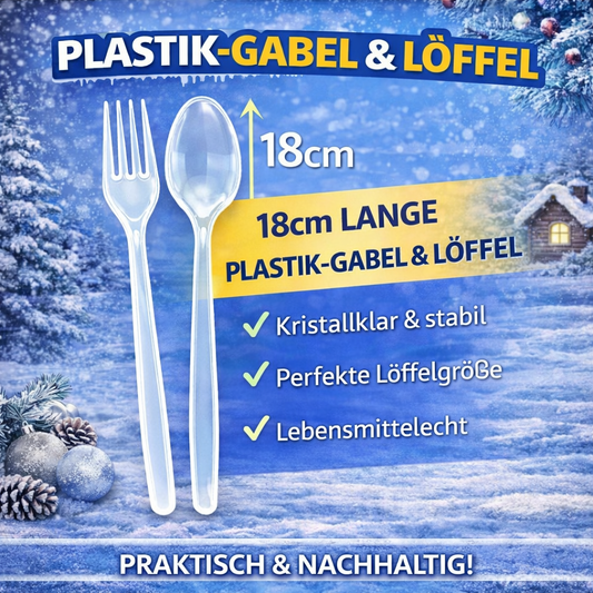 50er Mehrwegbesteck Set Gabeln und Löffel 🚚 Versand mit GLS: 5,90 € deutschlandweit