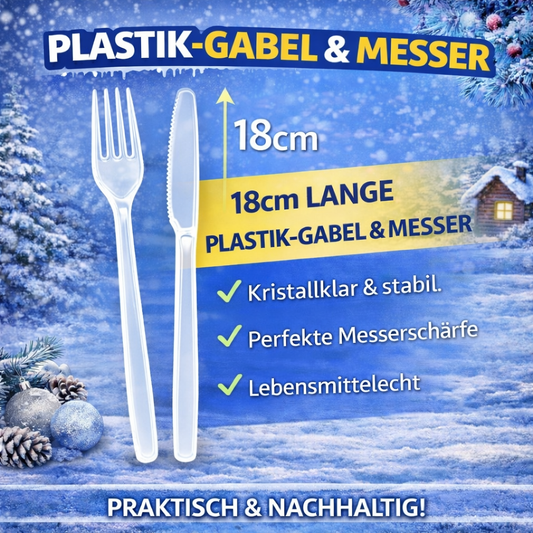 50er Mehrwegbesteck Set Gabeln und Messer 🚚 Versand mit GLS: 5,90 € deutschlandweit