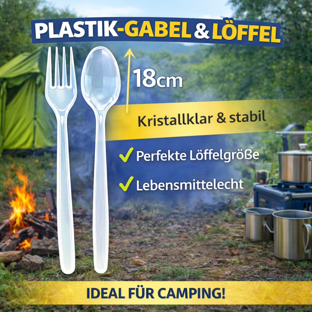 50er Mehrwegbesteck Set Gabeln und Löffel 🚚 Versand mit GLS: 5,90 € deutschlandweit