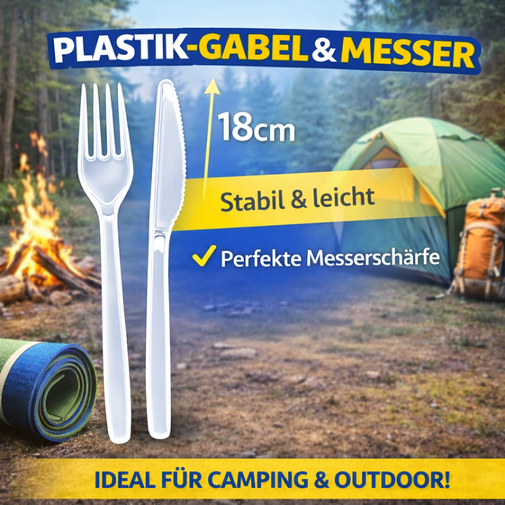 50er Mehrwegbesteck Set Gabeln und Messer 🚚 Versand mit GLS: 5,90 € deutschlandweit
