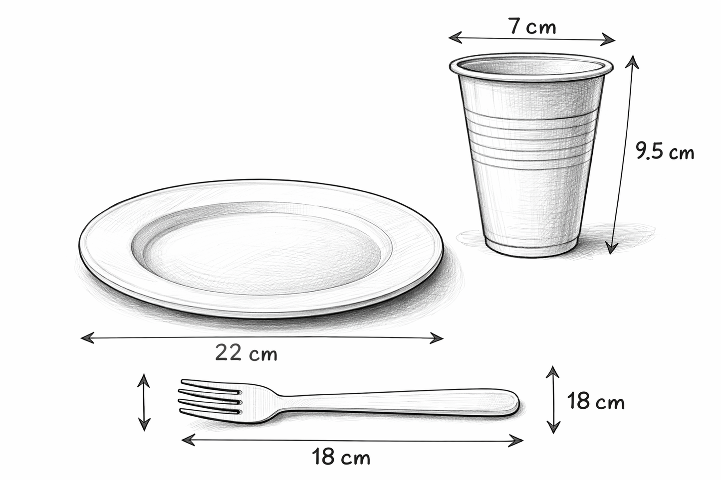 Party SET: Je 100 mehrweg Plastikteller,Gabel,Becher 🚚 Versand mit GLS: 5,90 € deutschlandweit