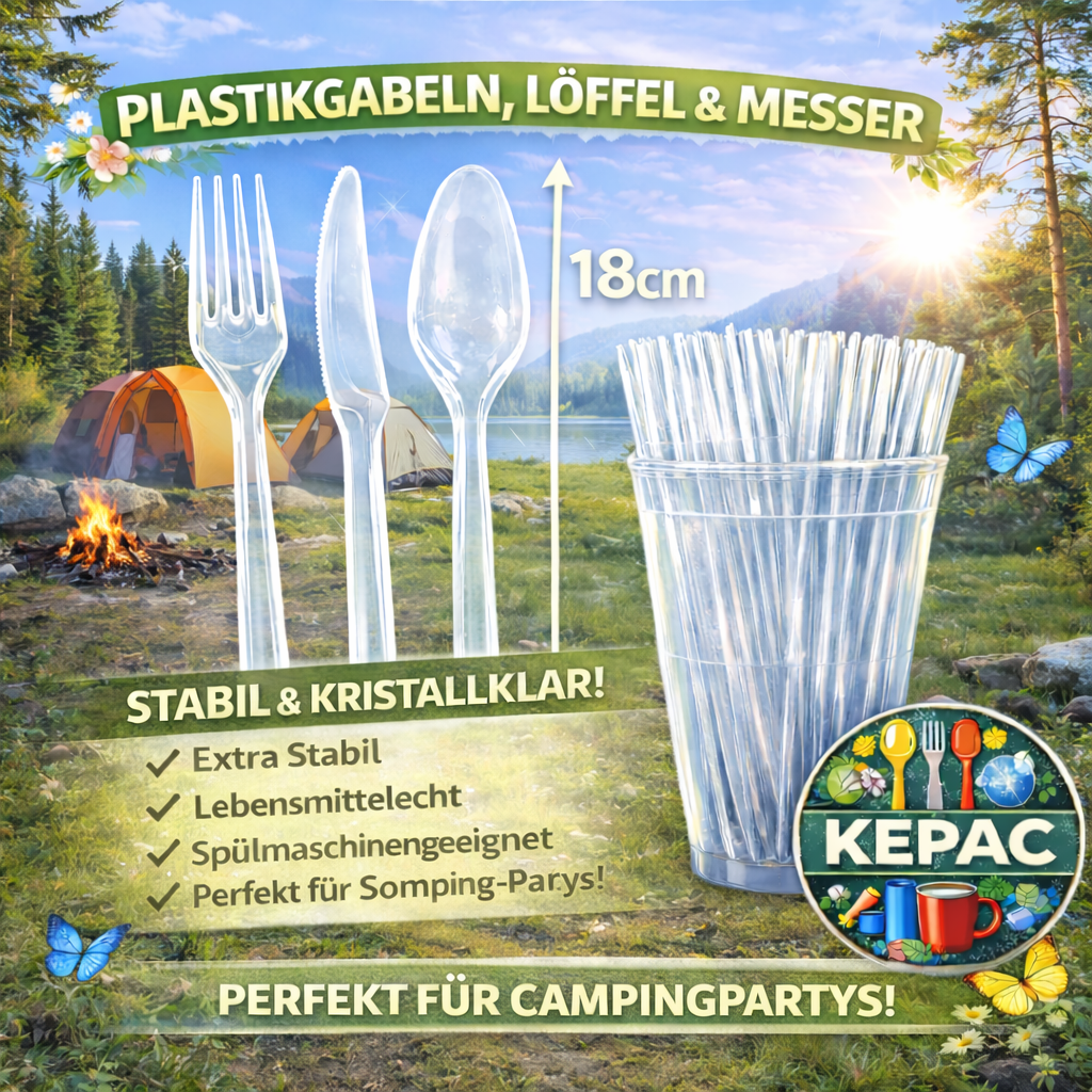 150er Set Mehrwegbesteck Gabeln, Messer, Löffel 🚚 Versand mit GLS: 5,90 € deutschlandweit