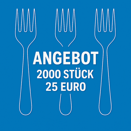 ..2000 Stück Gabeln Plastikbesteck, Glasklar, Mehrwegbesteck