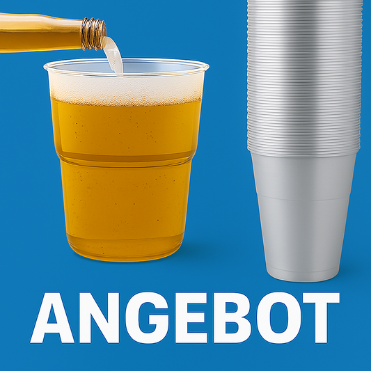 *50 stk. 0.5L Trinkbecher Bierbecher Plastik mehrwegbecher