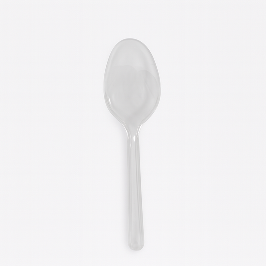 200 Stück Dessert, Eis,Kaffeelöffel, Plastik Glasklar Mehrweg 14 cm